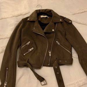 Zara Suede Moto Jacket